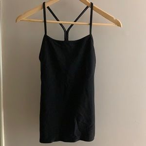 Lululemon black power y tank top